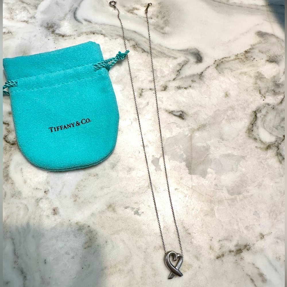 Authentic Tiffany and Co. Paloma Picasso loving heart pendant